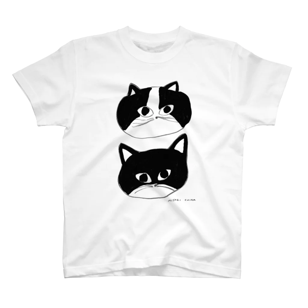 MIYAGI CHIKA suzuri-shopのねこ兄弟② スタンダードTシャツ