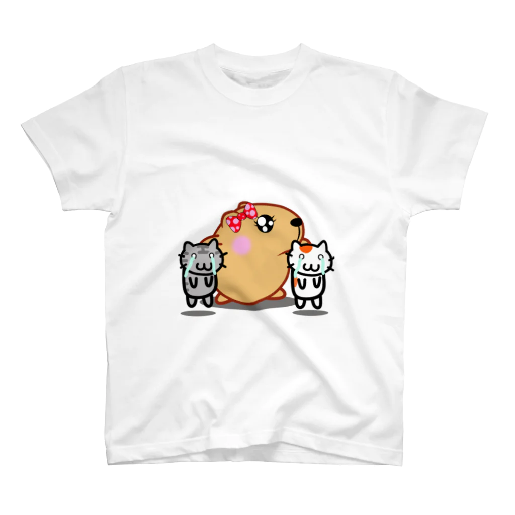 きゃぴばら倶楽部のきゃぴばら女子部ゆるねこ【ごめん】 スタンダードTシャツ