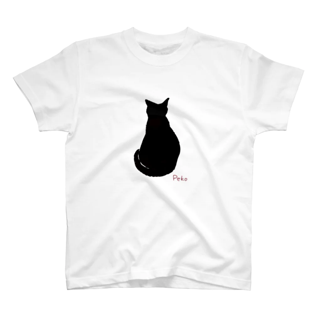 ペコShopの幸せを呼ぶ黒猫 Regular Fit T-Shirt