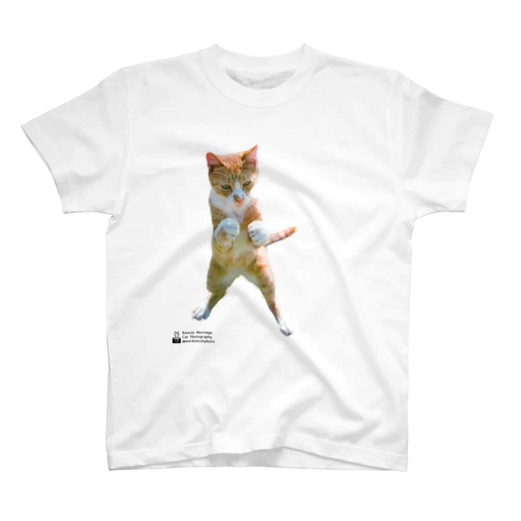 猫写真家　森永健一 にゃんこ屋 SUZURIストアのニャンコボクサーカラータイプ Regular Fit T-Shirt