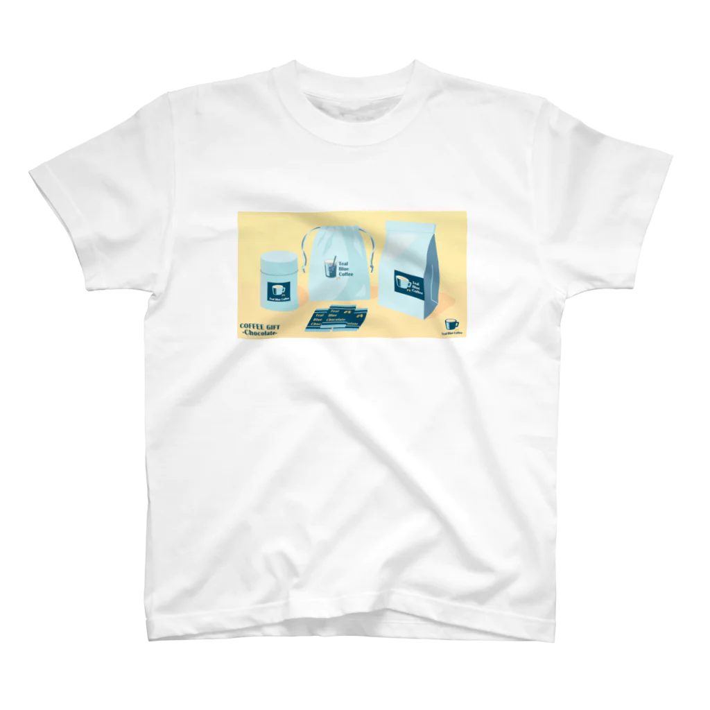 Teal Blue CoffeeのCOFFEE GIFT -Chocolate- YELLOW Ver. スタンダードTシャツ