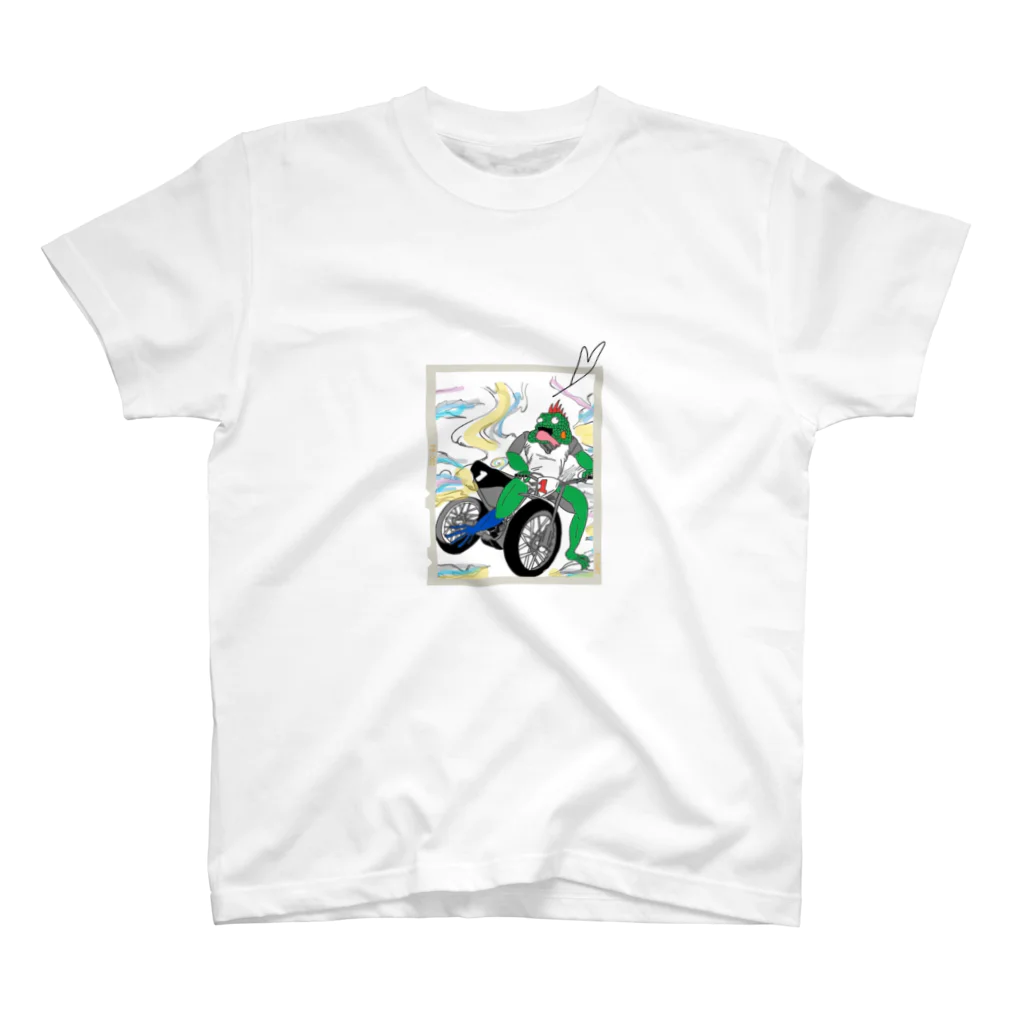 オリジナリティ強めのイグアナバイクくん Regular Fit T-Shirt