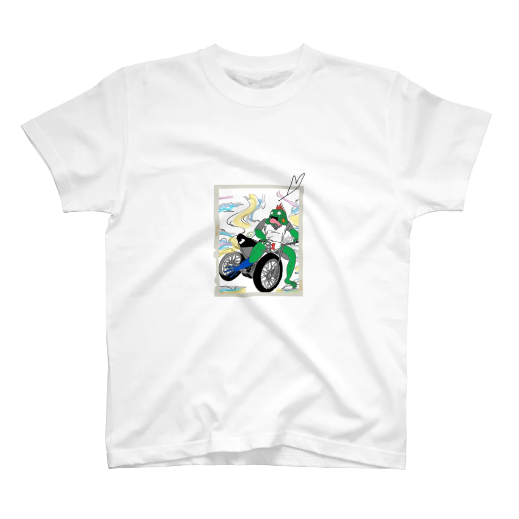 オリジナリティ強めのイグアナバイクくん Regular Fit T-Shirt