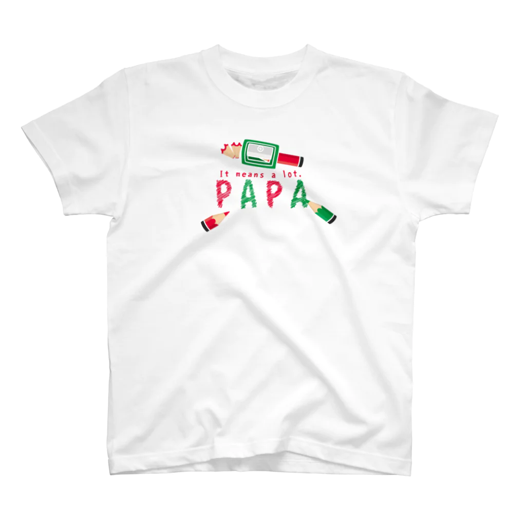 イラスト MONYAAT のちびた色鉛筆 PAPA*A Regular Fit T-Shirt