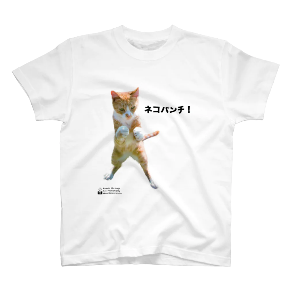 猫写真家　森永健一 にゃんこ屋 SUZURIストアのどこからでもかかってきニャさいカラー スタンダードTシャツ