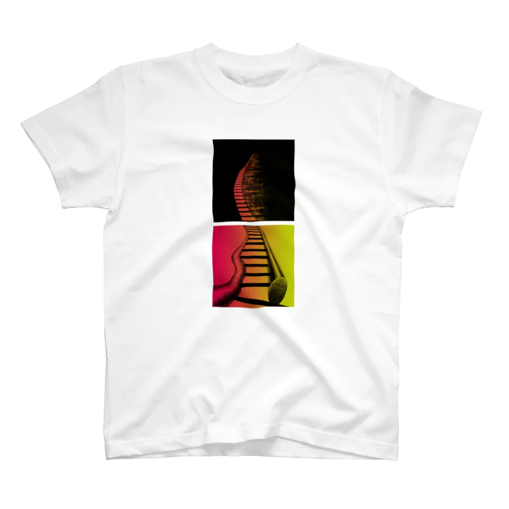 ・＿◇Geometryのhashigo_bicolor スタンダードTシャツ