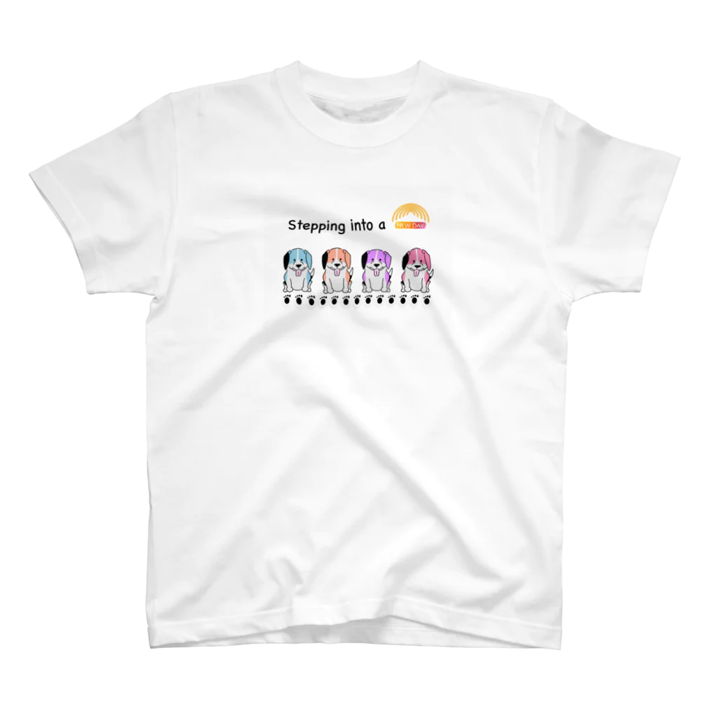 New DayのFour Dogs- Stepping into a New Day スタンダードTシャツ