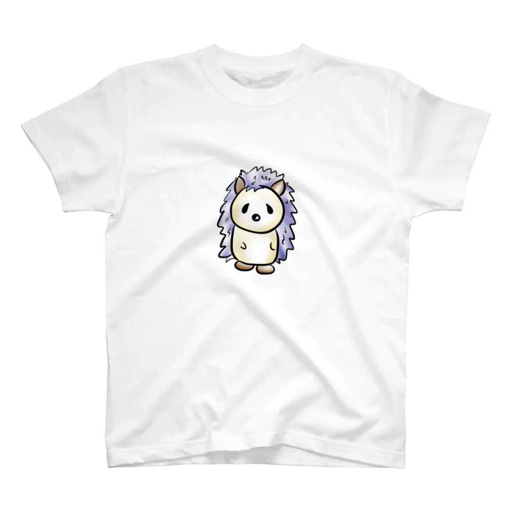 けんじkenji Tシャツ販売所のハリネズミの白T スタンダードTシャツ