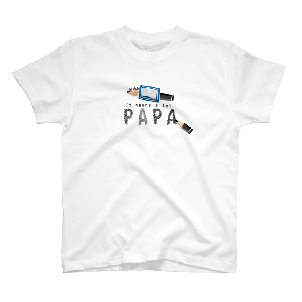 イラスト MONYAAT のちびた鉛筆 PAPA*C Regular Fit T-Shirt