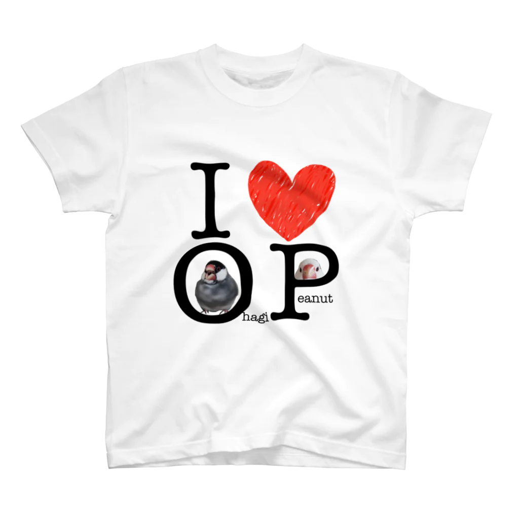 Oh._.happy❤happy shopのI ❤️Ohagi Peanut  スタンダードTシャツ