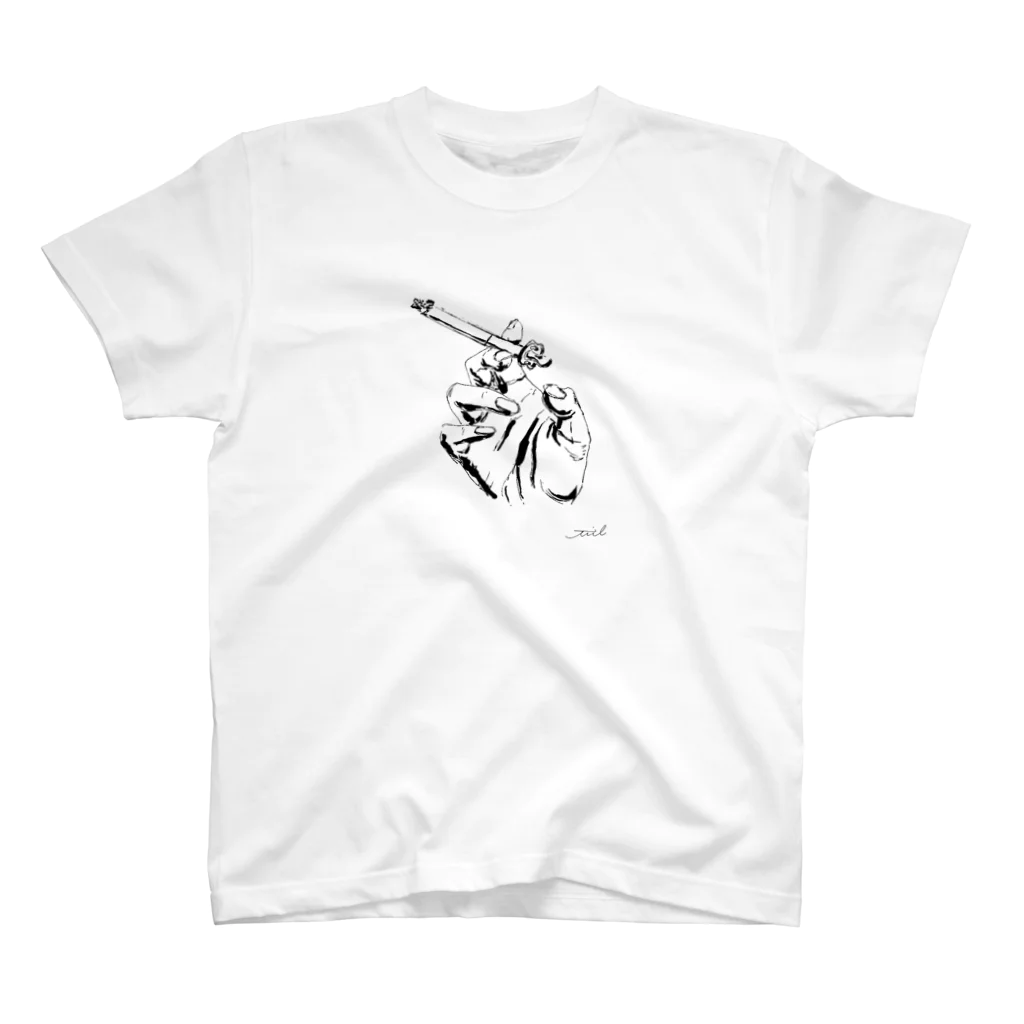 TONNOT illustrationsのどうしてもタバコがやめられない人 Regular Fit T-Shirt