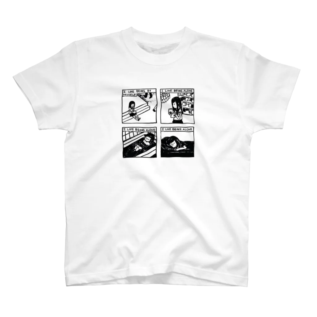 montage067のI like being alone スタンダードTシャツ