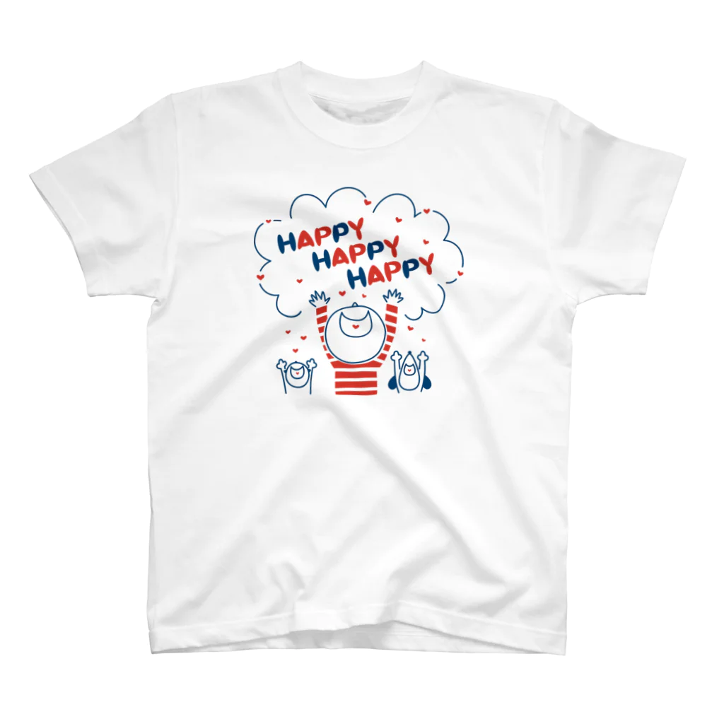 8anna storeのHAPPY HAPPY HAPPY！上を向いて笑おう！ Regular Fit T-Shirt