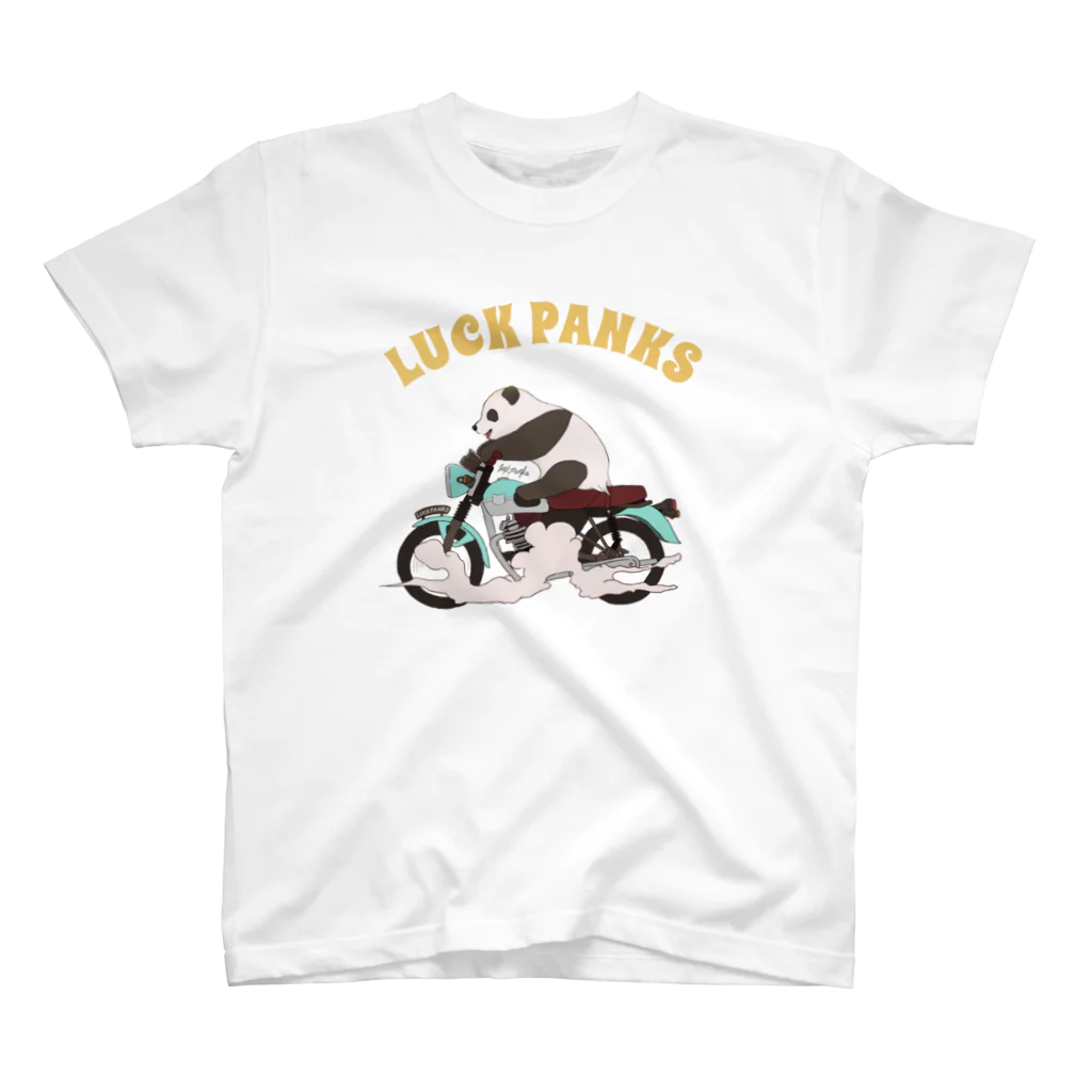 ラックパンクスのバイク乗りのパンダ スタンダードTシャツ