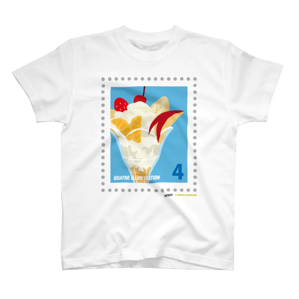 Quatre Illustrationのキャトル切手_フルーツパフェ Regular Fit T-Shirt