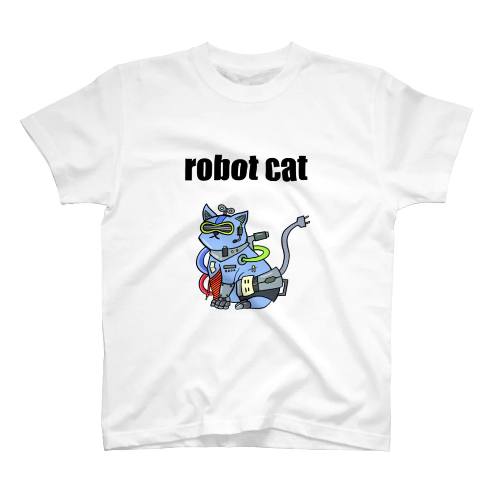 ３時のおやつ商店の猫型ロボット スタンダードTシャツ