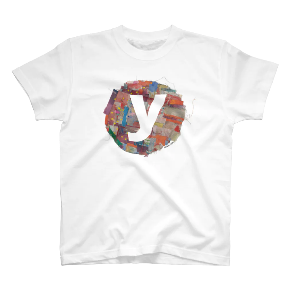 shop_newton_isaacの<y> Alphabet on Apple by Isaac Fujiki スタンダードTシャツ