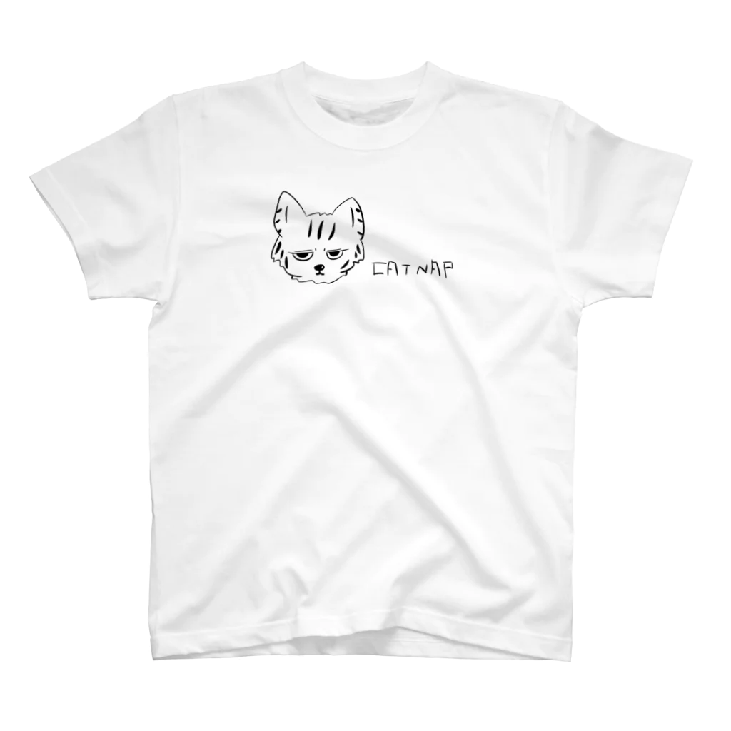 けんじkenji Tシャツ販売所の猫の白T スタンダードTシャツ