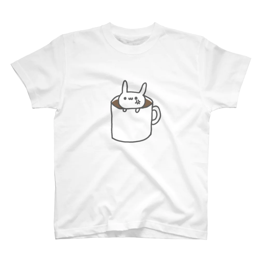 波瑠薪のコーヒーに落ちたうさぎ スタンダードTシャツ