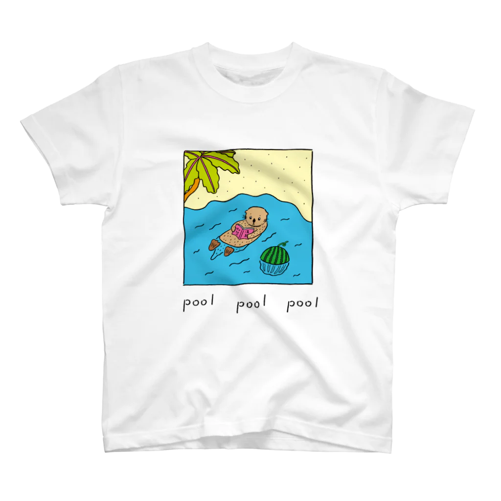 Futakawa Mayuのグッズショップのpool ラッコ スタンダードTシャツ