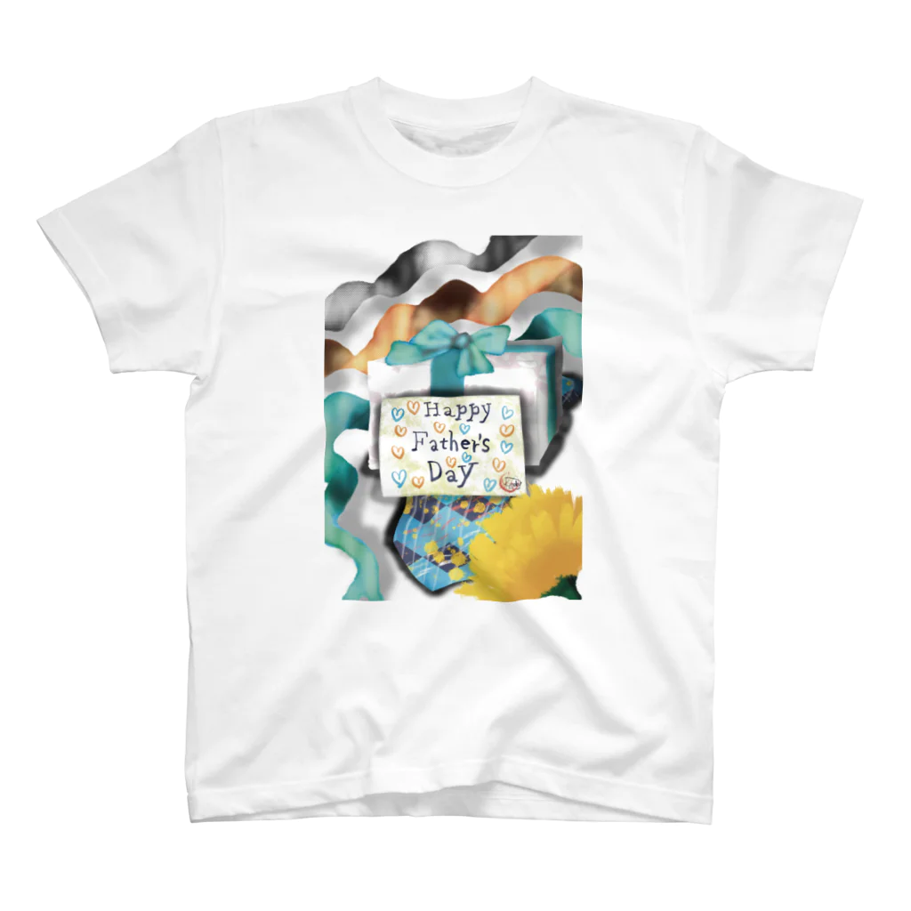 AkironBoy's_ShopのTITINOHI＝Father’sDay 「父の日に、👔や🎁はいかがですか？」 Regular Fit T-Shirt