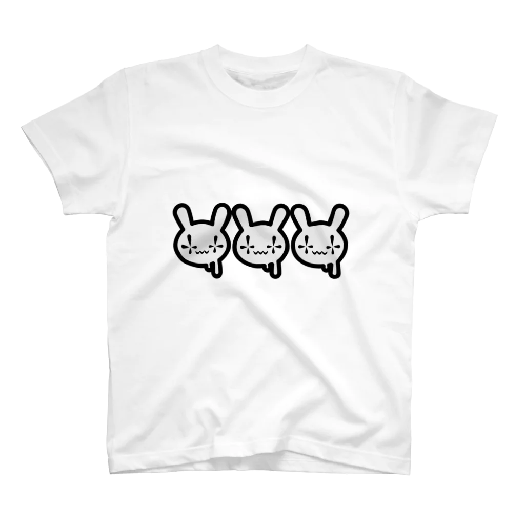 ゴミズノのバケウサギのミツゴ スタンダードTシャツ