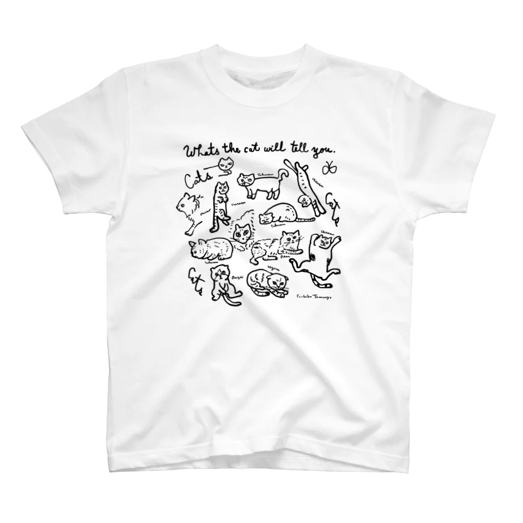 天明幸子　SUZURI  オフィシャルショップのcat cat cat !! Regular Fit T-Shirt