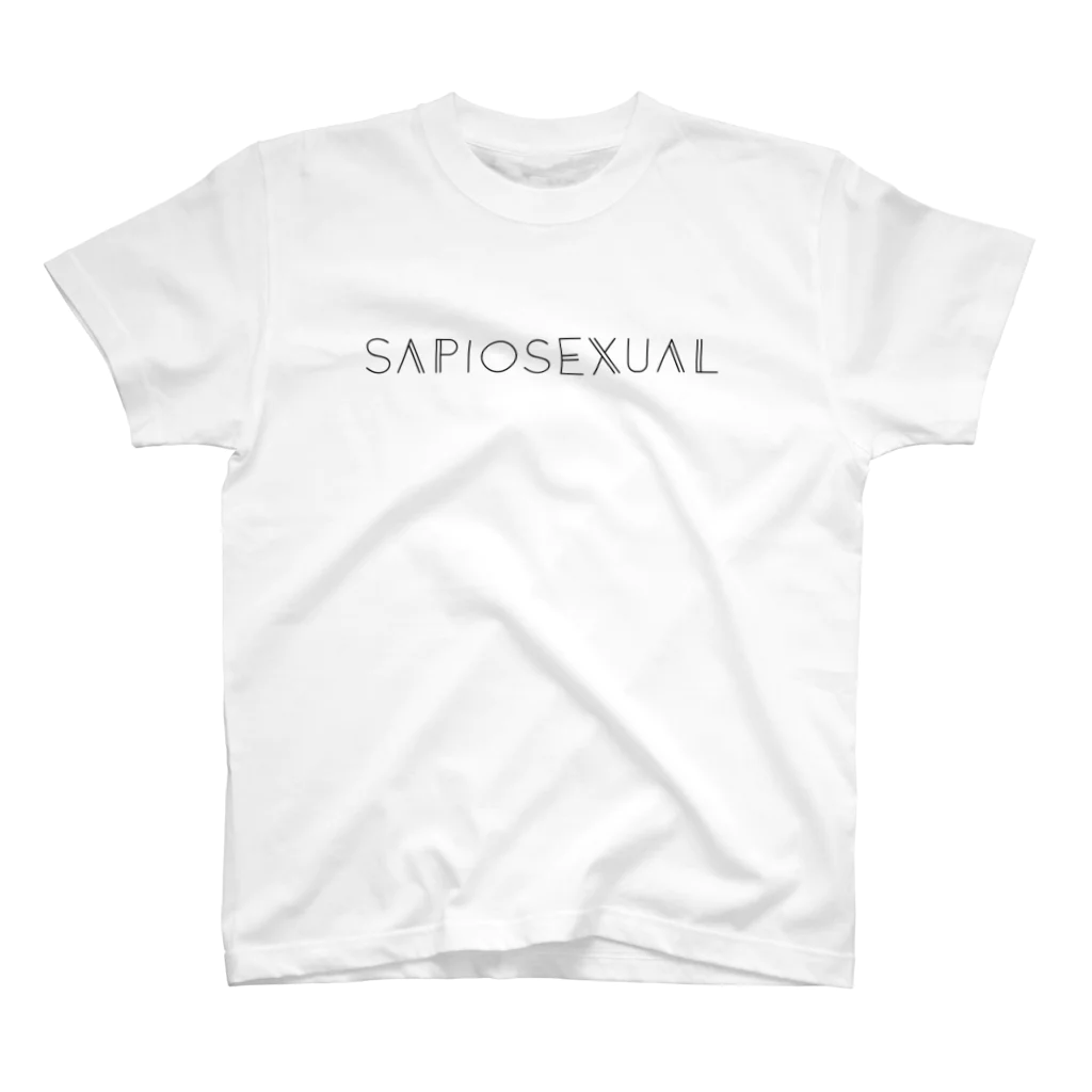 mincora.のSAPIOSEXUAL　- black ver. - Regular Fit T-Shirt