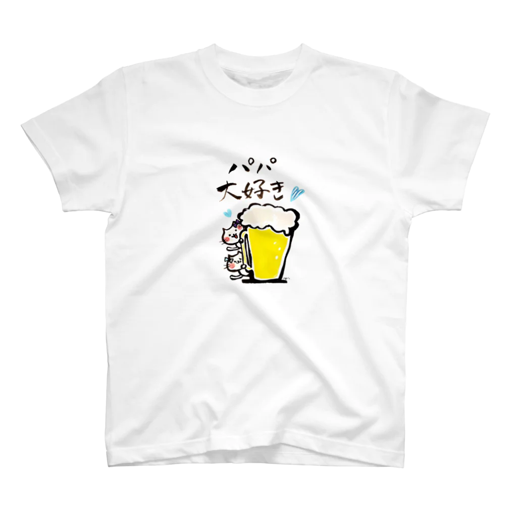 Yuu & Miiのこねことビール Regular Fit T-Shirt