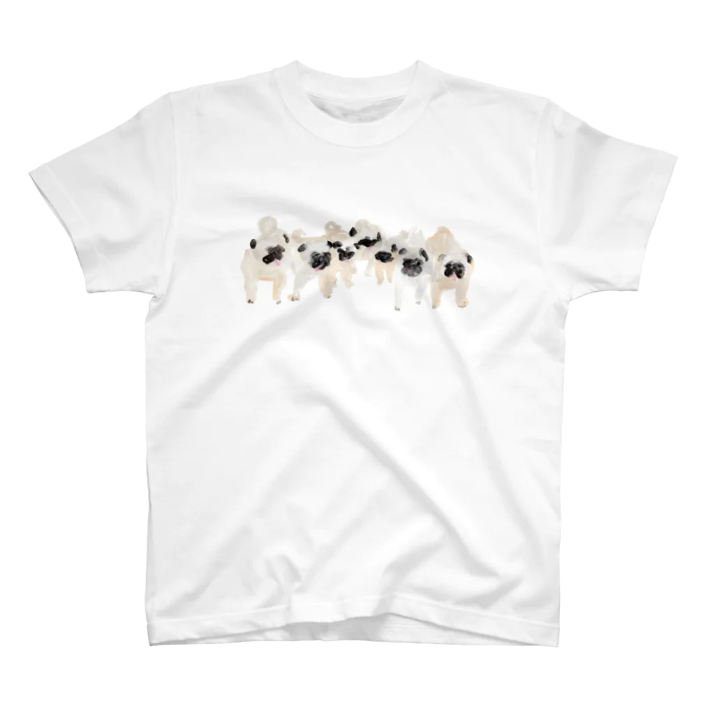 emi yamaguchi goods shopのpugs Regular Fit T-Shirt