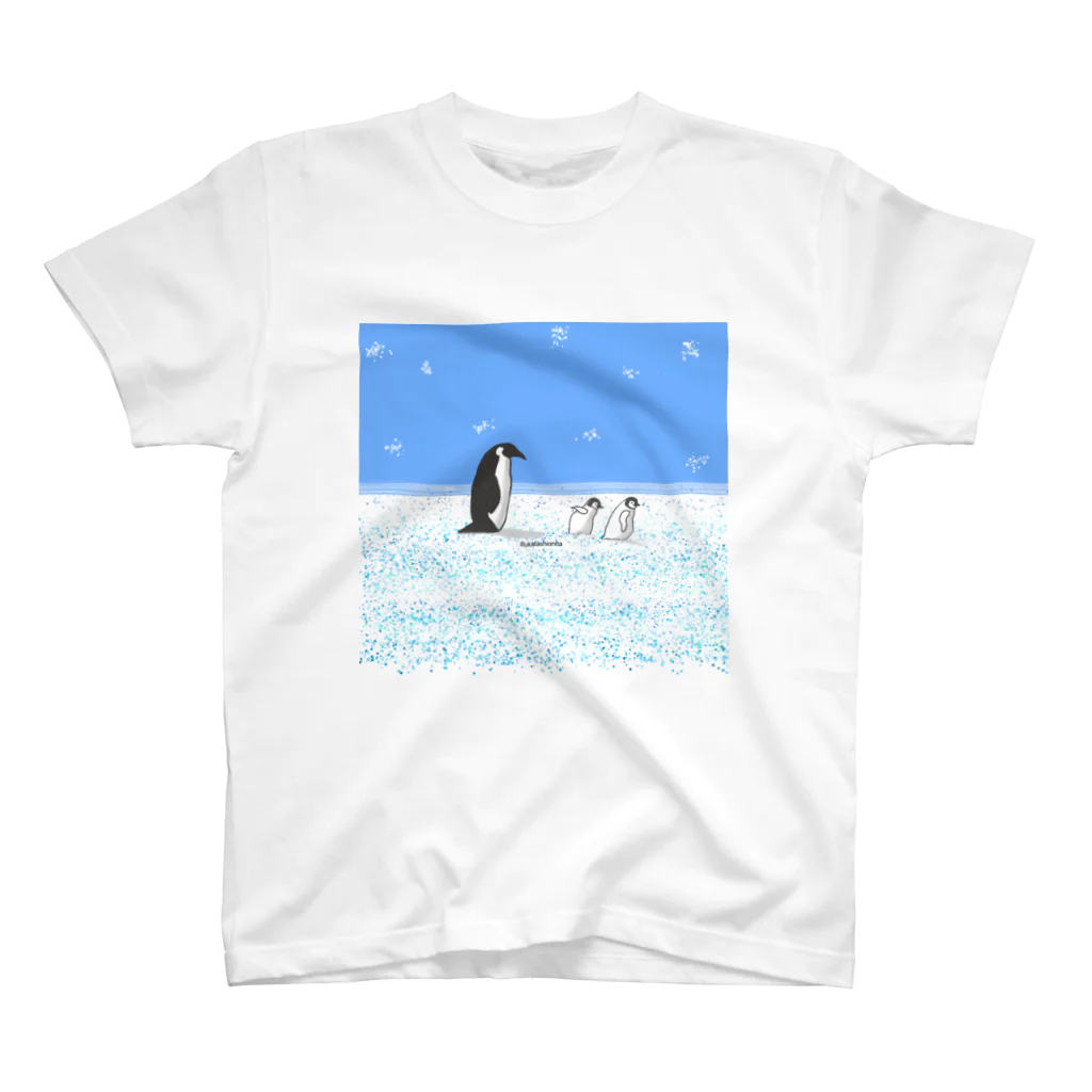 rukafashionistaのペンギン親子　色付き スタンダードTシャツ