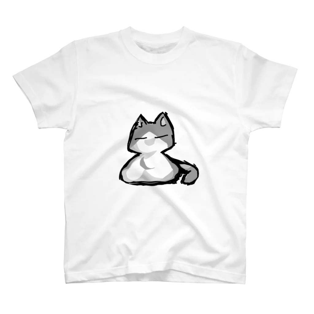 玄猫耶（くろねこや）のつきのわねこ スタンダードTシャツ