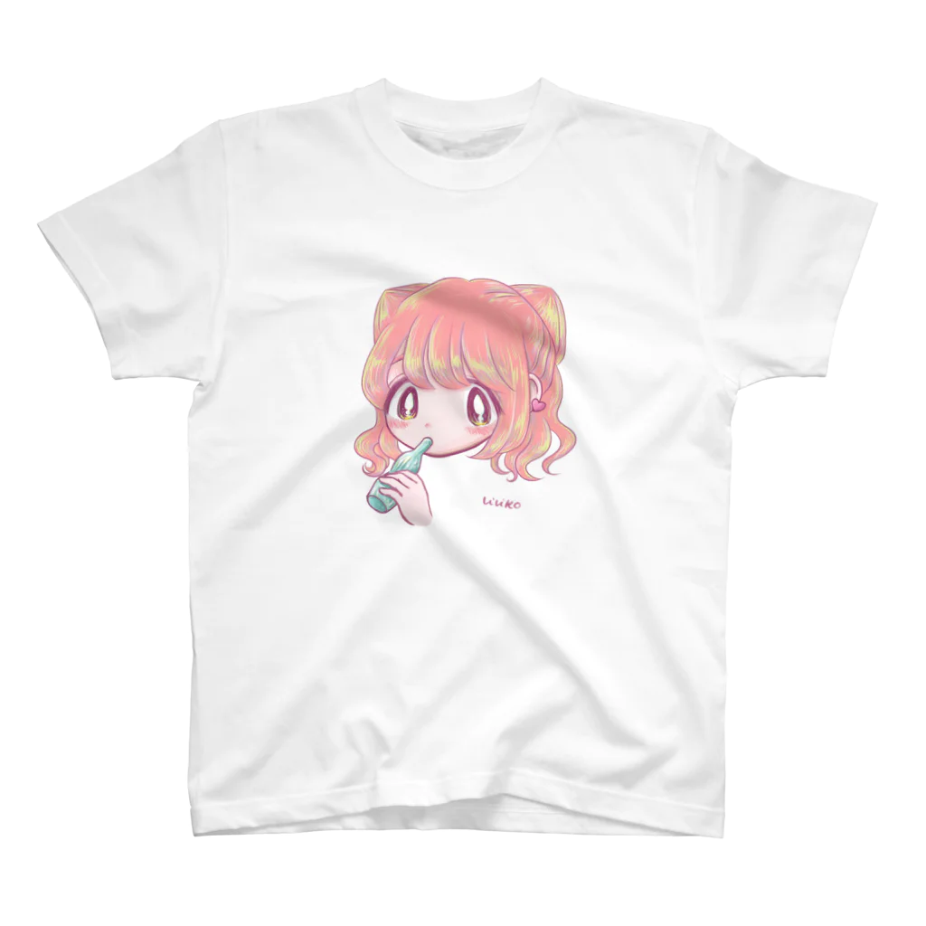 微々子(Viviko)の女の子とアイス スタンダードTシャツ