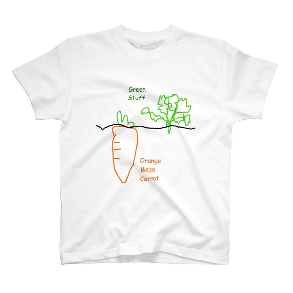 クリプト草グッツ専門店のMega Carrot Green Stuff  Regular Fit T-Shirt