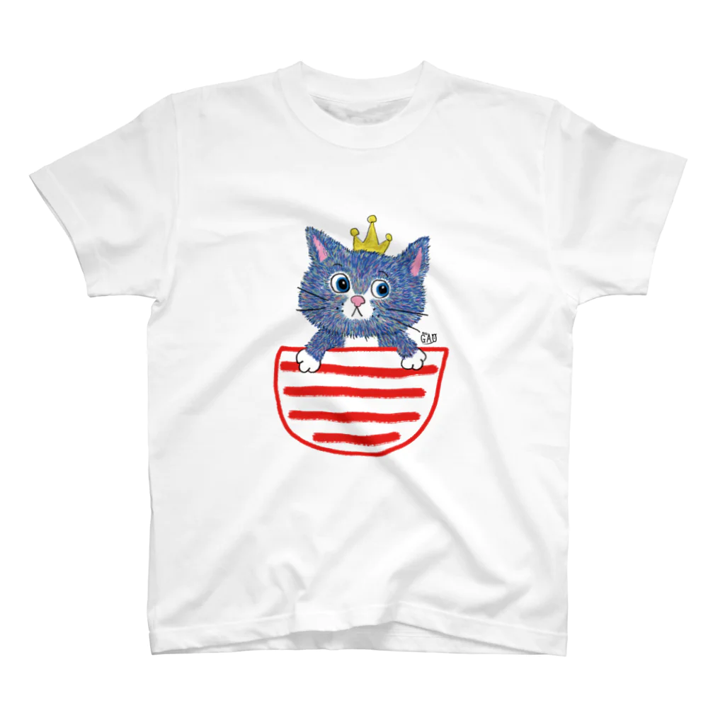 Nobigaoのねこのおうさま in ポケット Regular Fit T-Shirt