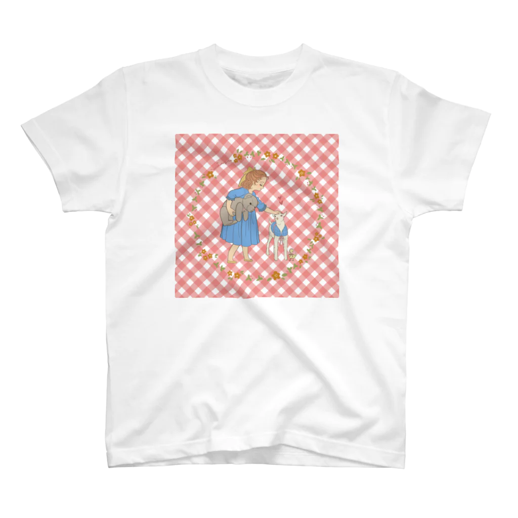 miyuのふてくされるヒヨコ(ギンガムチェック赤) Regular Fit T-Shirt