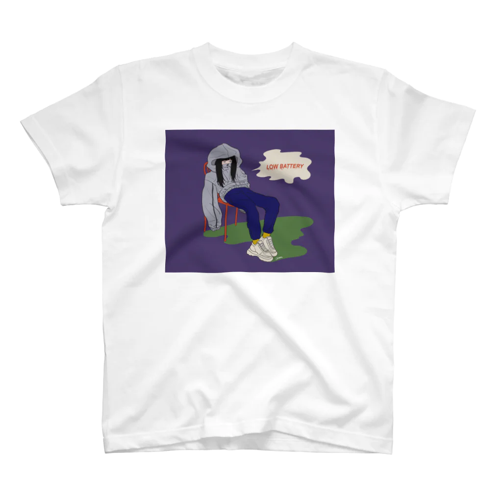 amのおもしろたのしいお店のLow　Battery　Girl　Ⅱ スタンダードTシャツ