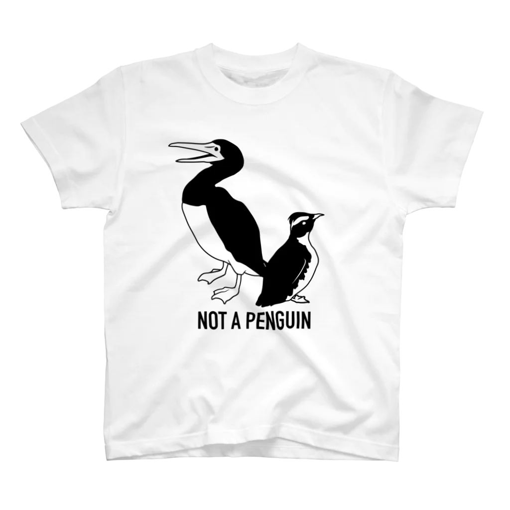 シマノカタチのNOT A PENGUIN〈カツオドリ・カンムリウミスズメ〉 スタンダードTシャツ