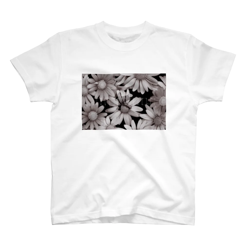 HANAZONOMOMOKAのモノクロ花園ロゴ Regular Fit T-Shirt