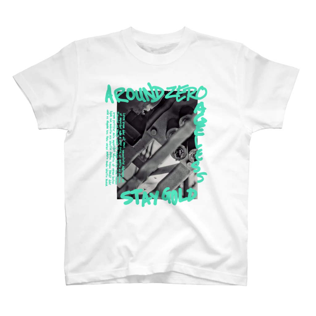 AROUND ZEROのAround0 PHOTO GRAPHIC GREEN スタンダードTシャツ