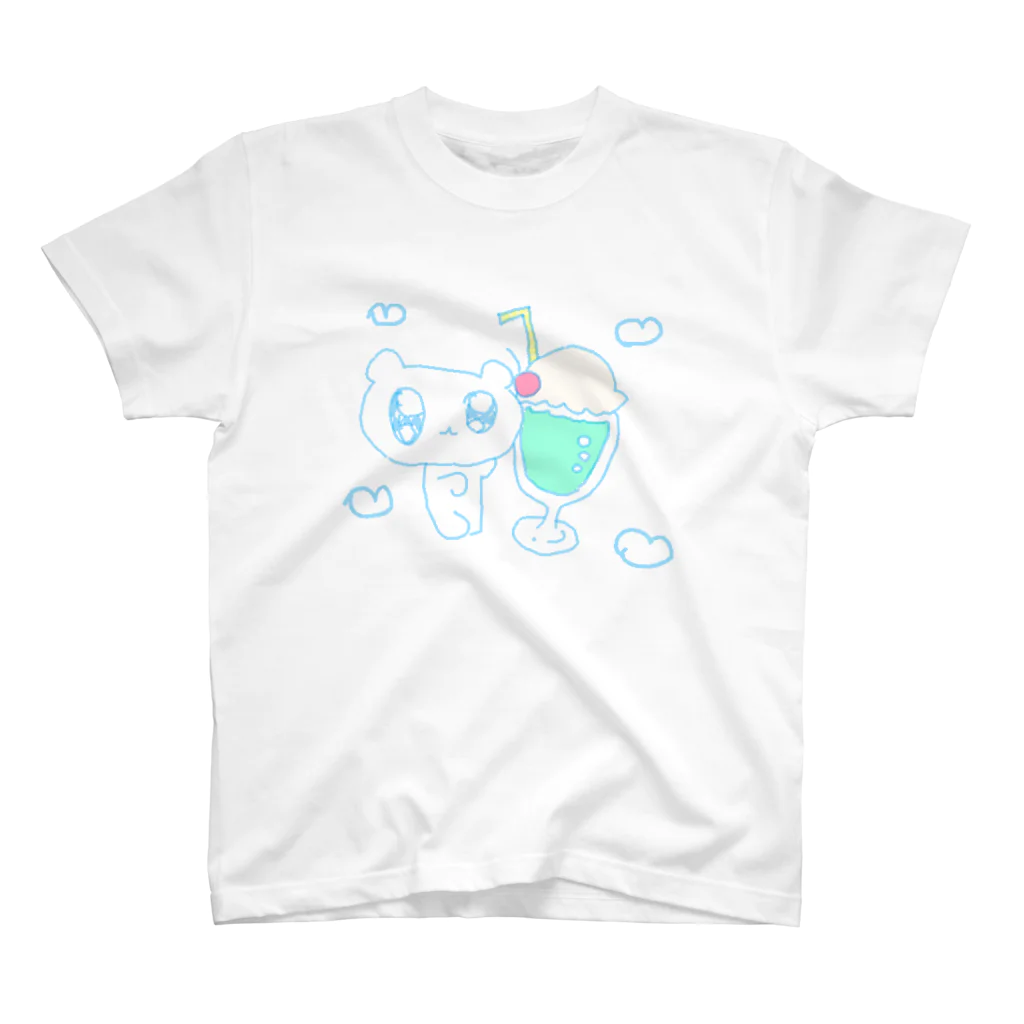 あむちゃんしょっプ❕のヘムクリームソーダ（ハート） スタンダードTシャツ