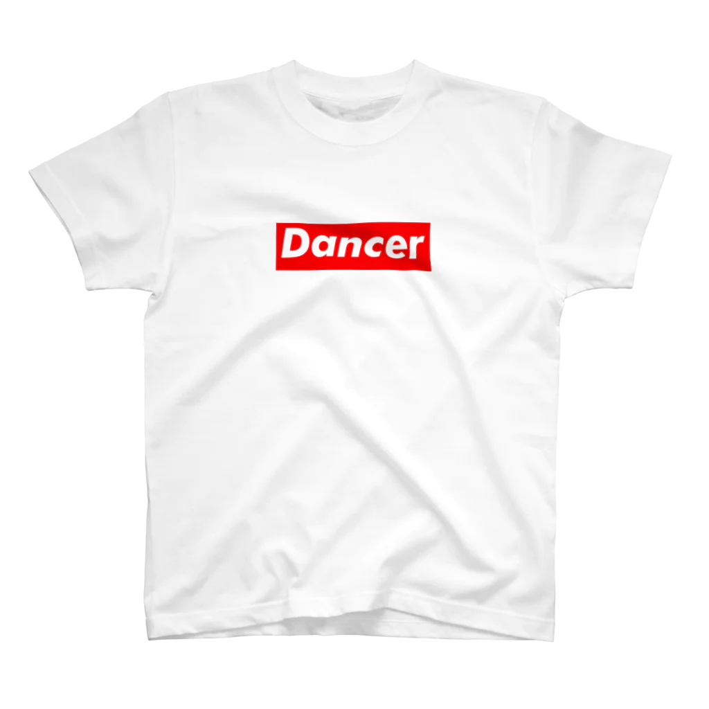 金融投資デザイン　カマラオンテ-ムラサキのDancer ダンサー  ボックスロゴ  スタンダードTシャツ