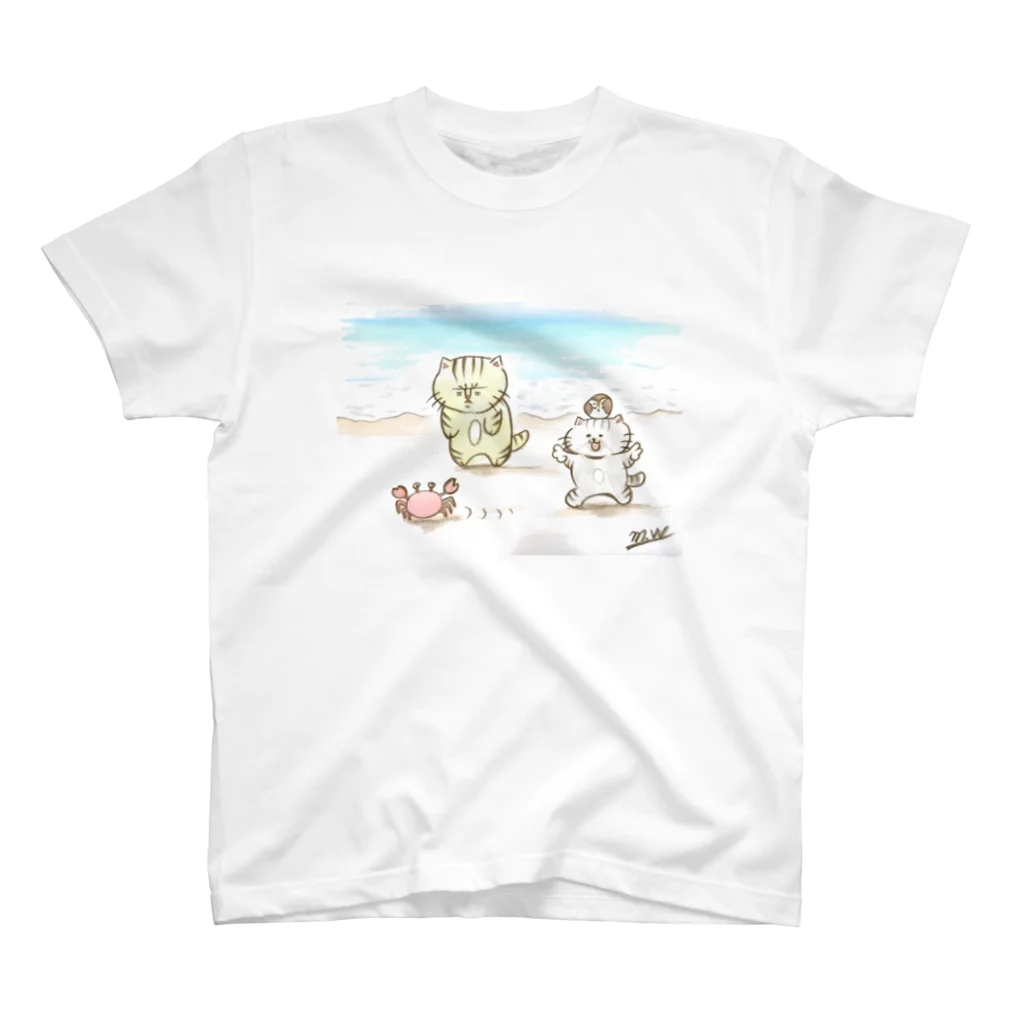 ぴーす☆の海辺のミー君 Regular Fit T-Shirt