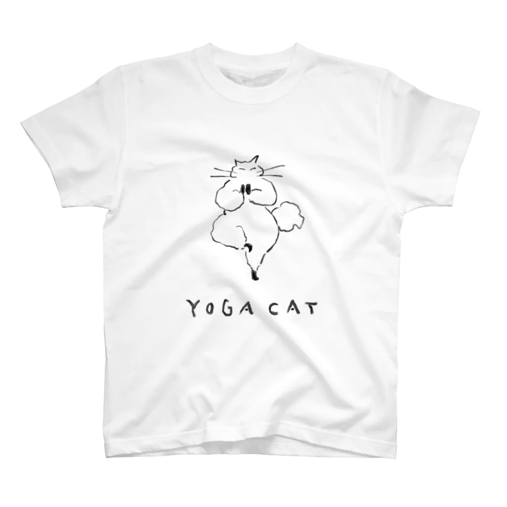 aeiuoのYOGA CAT スタンダードTシャツ