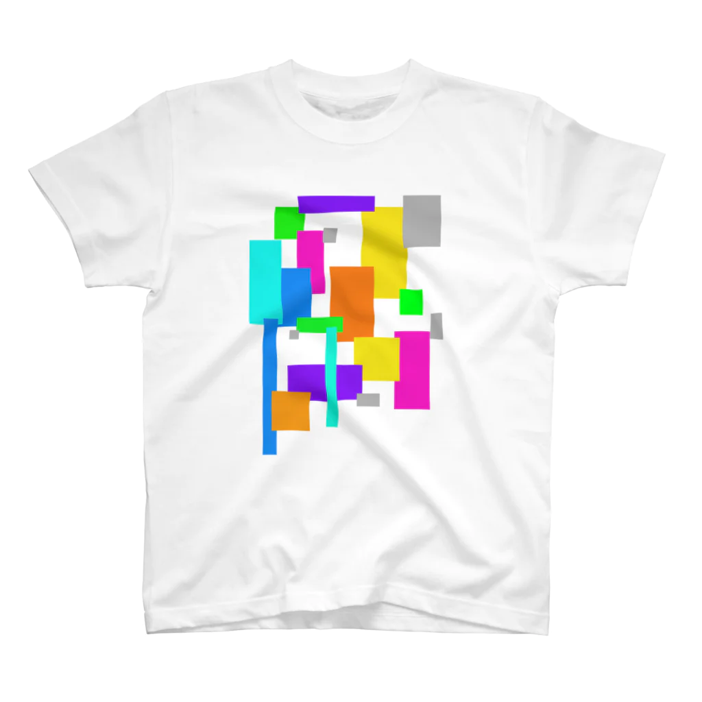 MosaicersグッズストアのカラフルパネルTシャツ Regular Fit T-Shirt