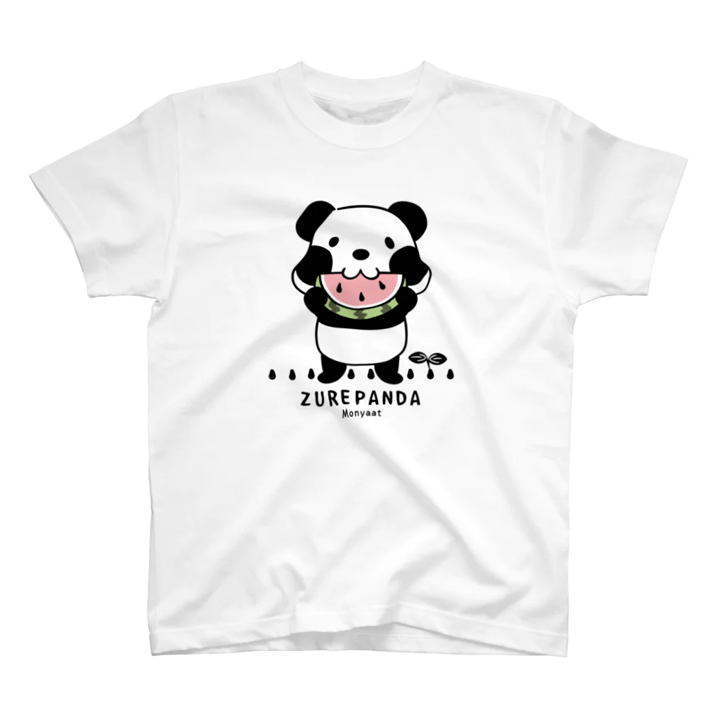 イラスト MONYAAT のCT169 ズレちゃんとTWIN PANDAS*B スタンダードTシャツ