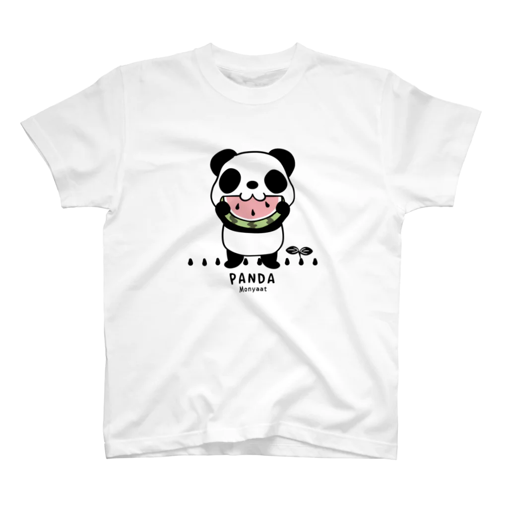 イラスト MONYAAT のスイカを食べるパンダちゃん C Regular Fit T-Shirt