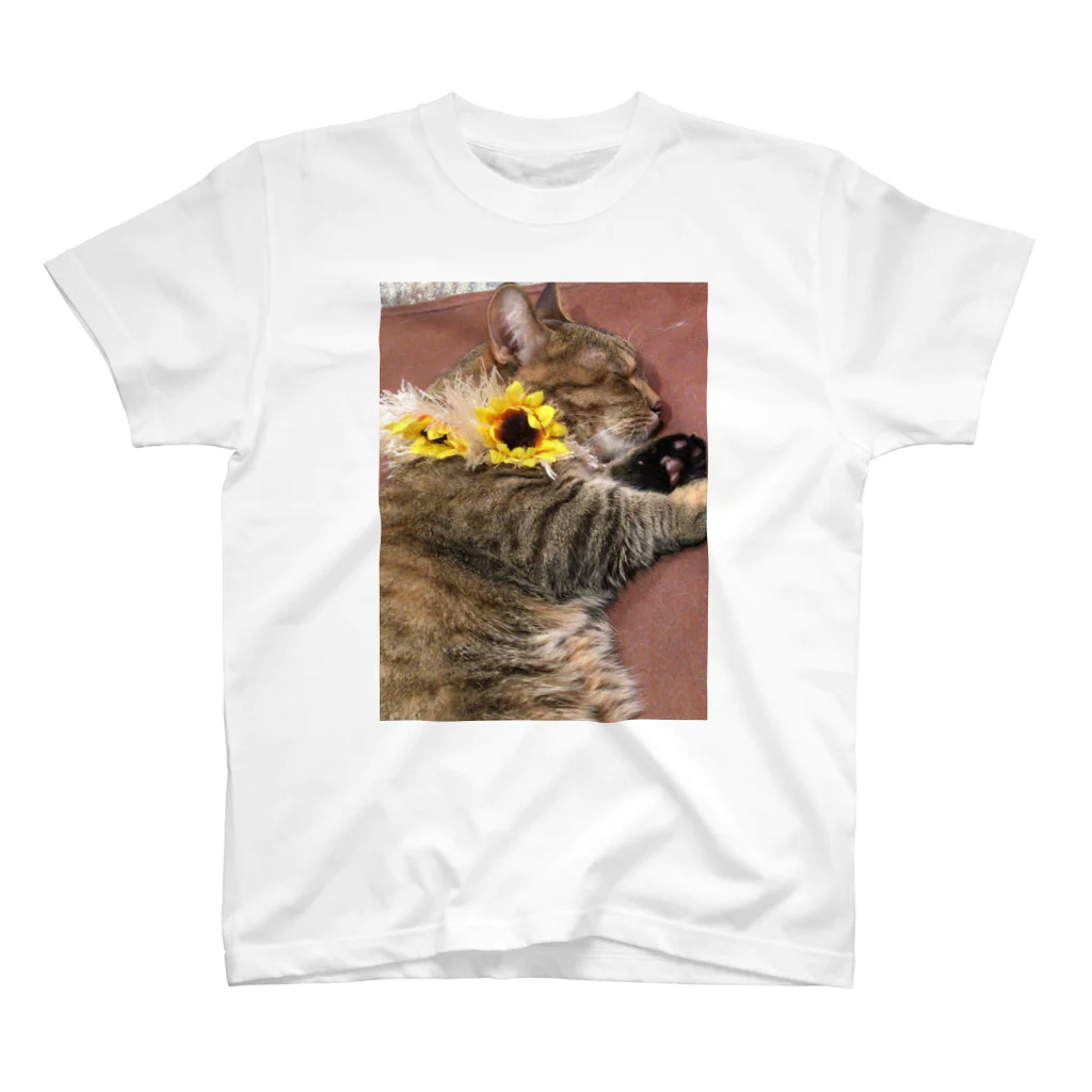 かおこshopのひまわり猫 Regular Fit T-Shirt