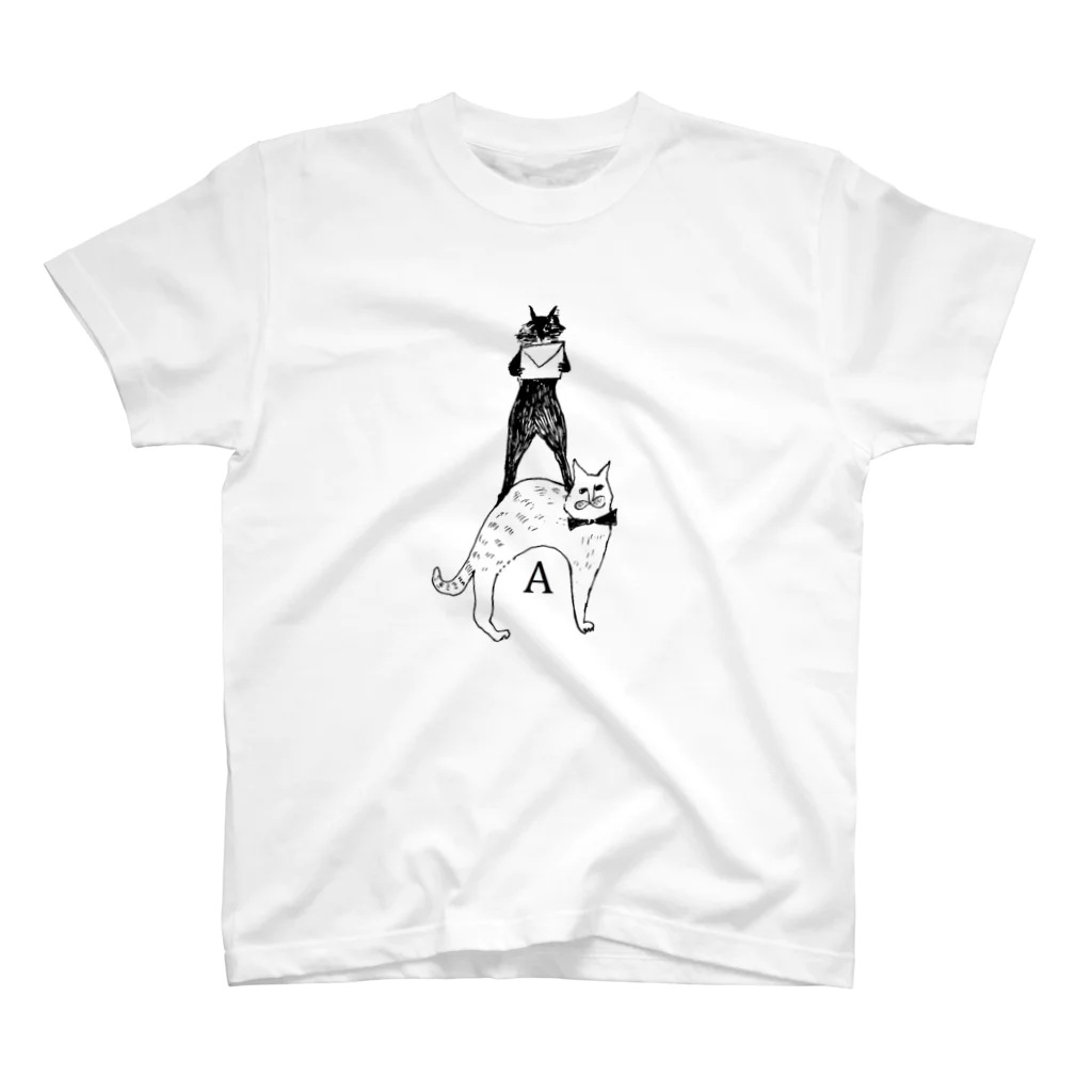 キムラトモミの猫文字A スタンダードTシャツ