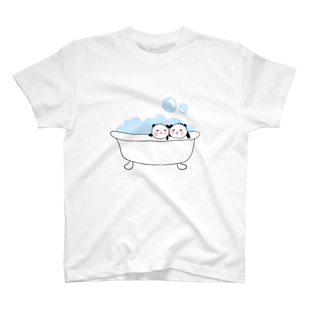 ぱんだ日和のtwins bath time スタンダードTシャツ